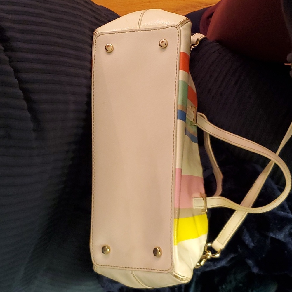 Kate Spade pocket book, white with colored stripes! - Picture 5 of 8